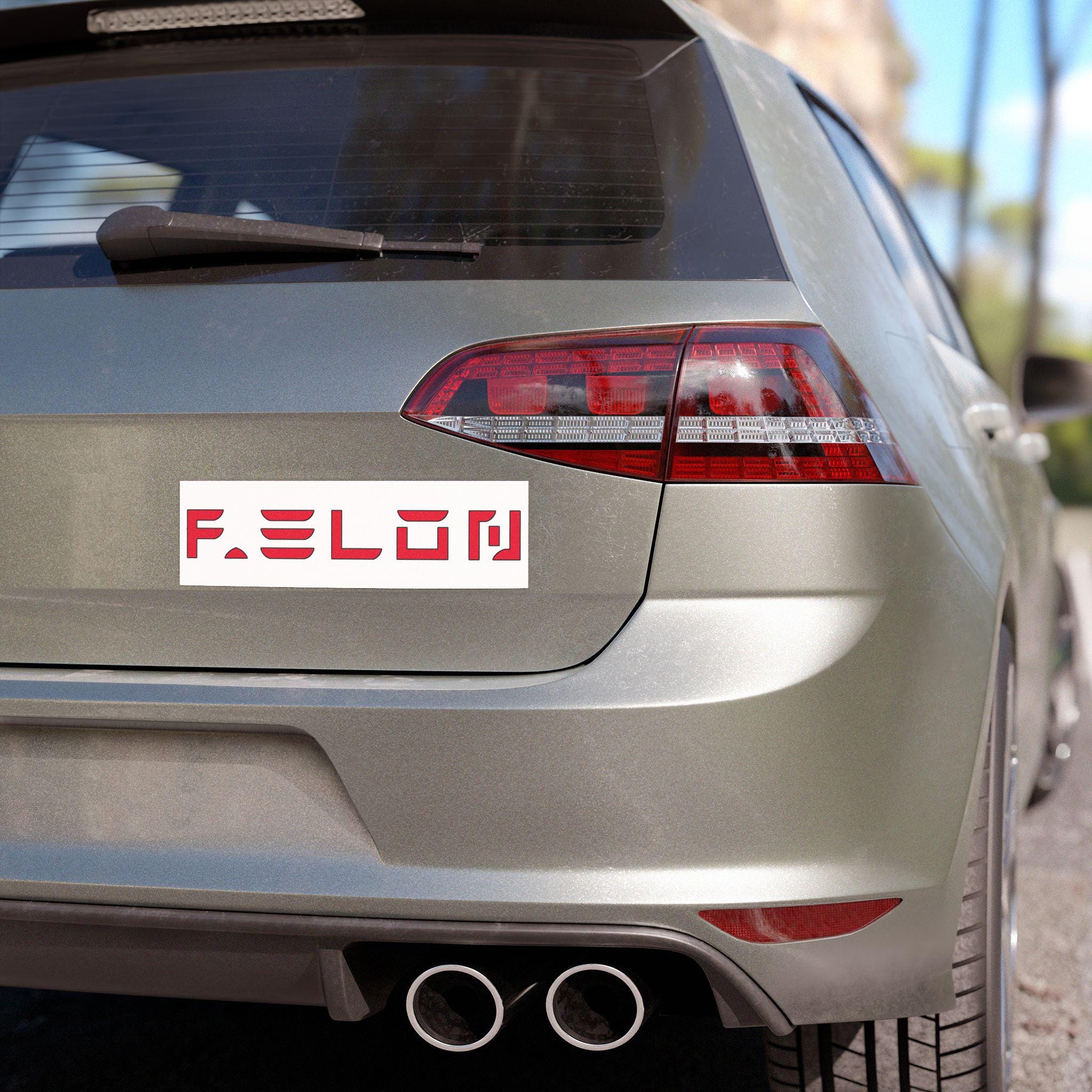 Car Magnet- Satirical &#39;F&#39; Elon Resistance Design, Magnet for Anti-Elon Musk Activists, Protest Magnet, Political Statement, Tesla Font - View 2