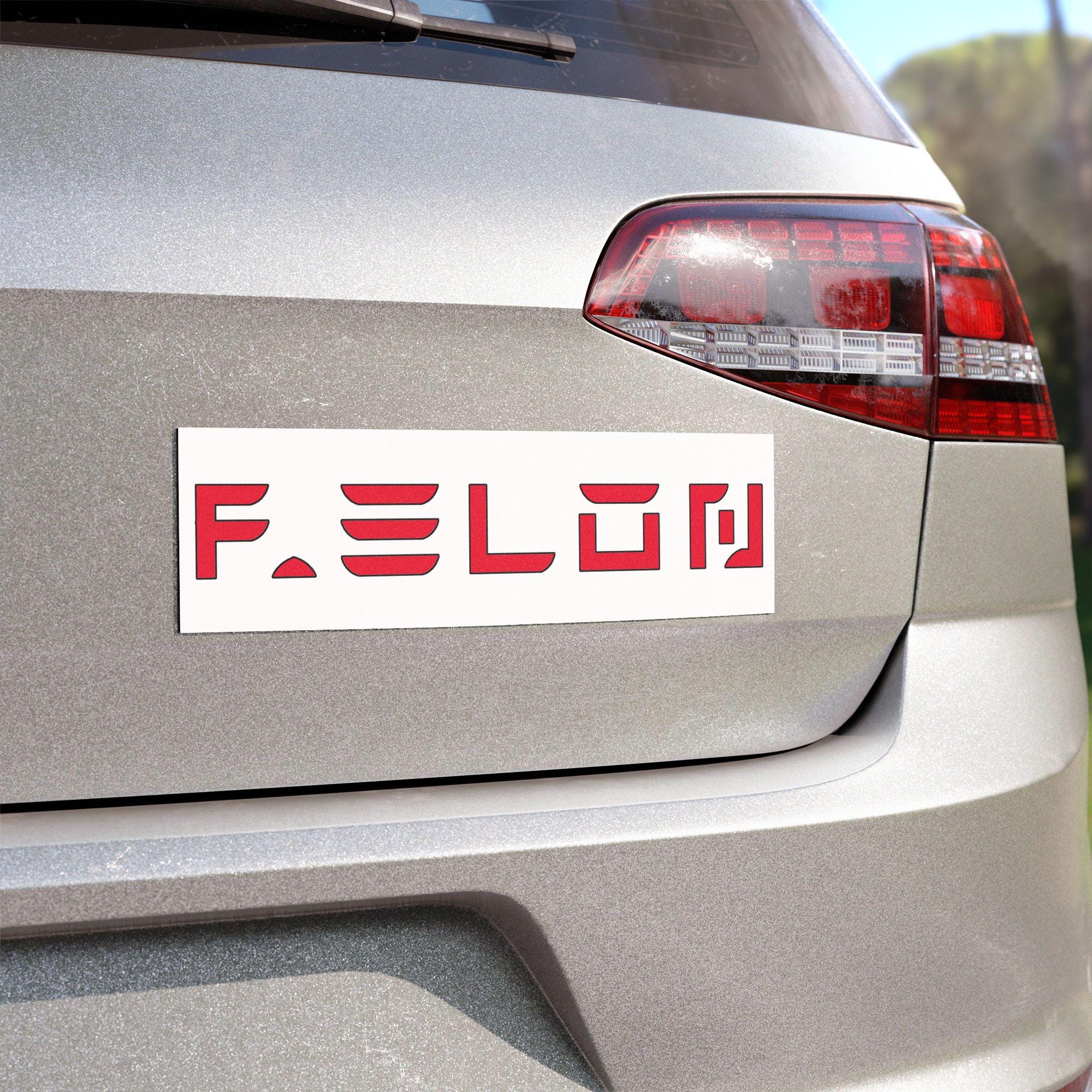 Car Magnet- Satirical &#39;F&#39; Elon Resistance Design, Magnet for Anti-Elon Musk Activists, Protest Magnet, Political Statement, Tesla Font - View 3
