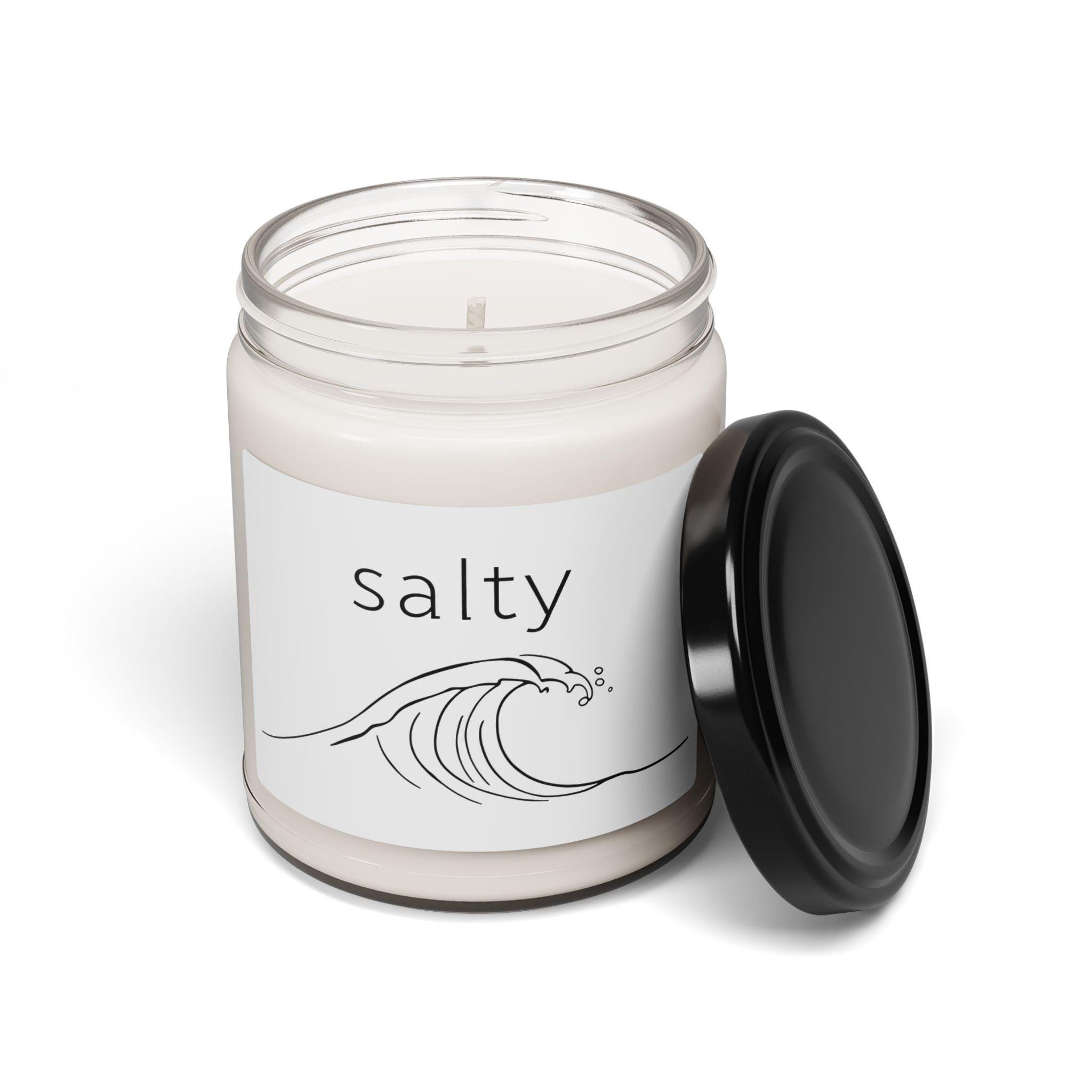 Soy Candle, &#39;Salty&#39;, Coastal Chic Sea Salt & Orchid Scented 9oz - Home Fragrance, Relaxing Spa Candle, Housewarming Gift, Aromatherapy - View 2