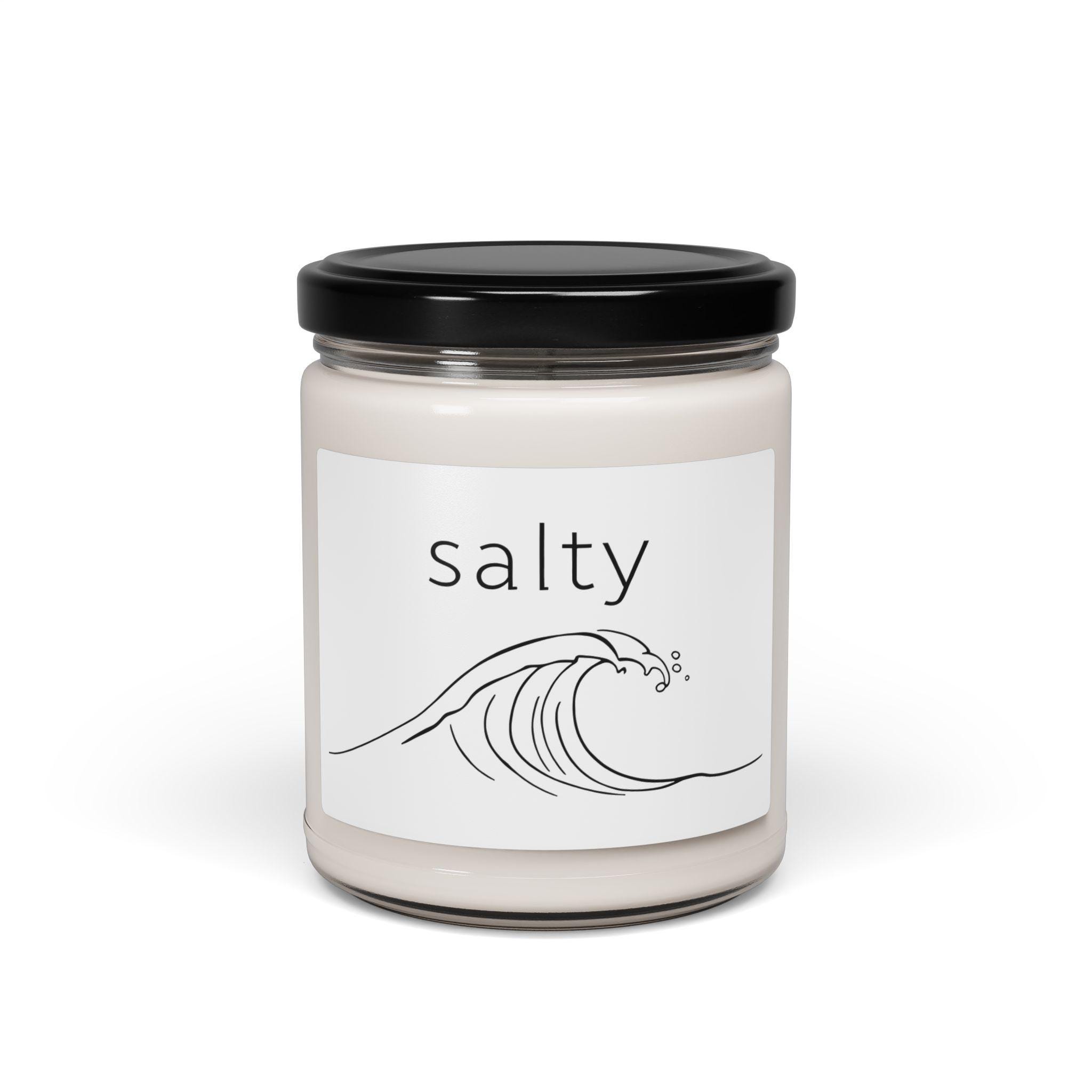 Soy Candle, &#39;Salty&#39;, Coastal Chic Sea Salt & Orchid Scented 9oz - Home Fragrance, Relaxing Spa Candle, Housewarming Gift, Aromatherapy - View 5
