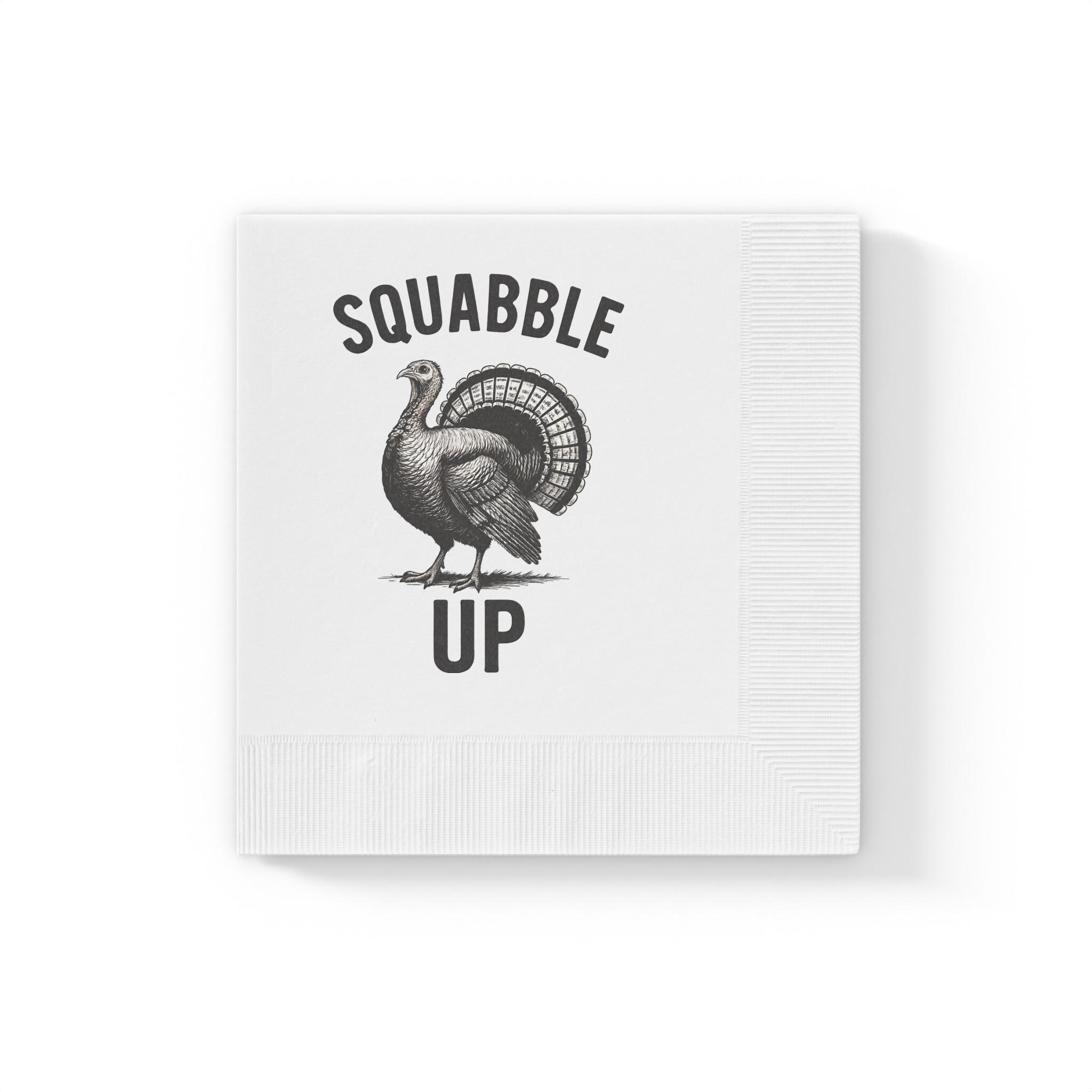 Napkins, Thanksgiving Turkey Design, Squabble Up, Kendrick Lamar, Drake Diss Song, Holiday Table Decor
