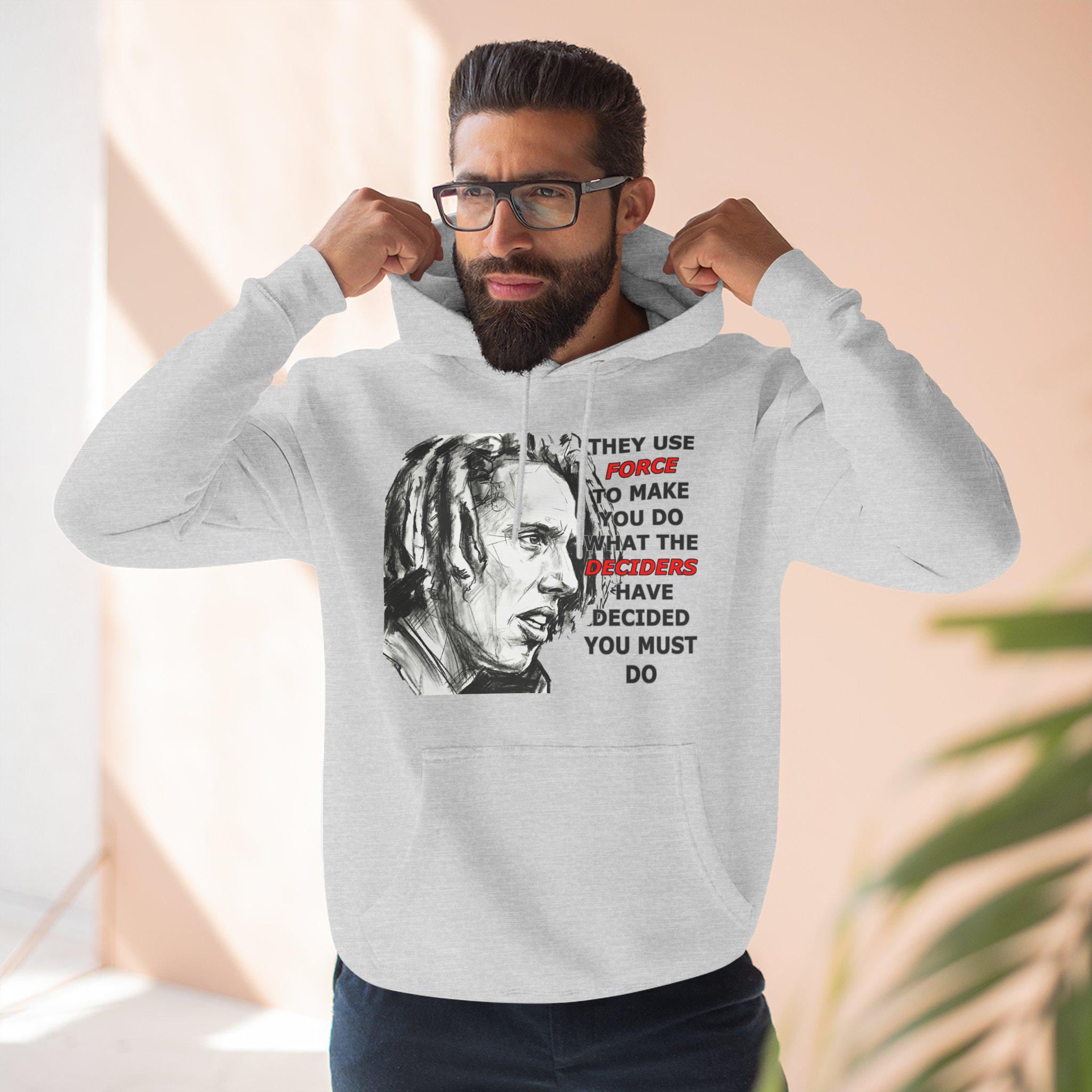 Rage Against the Machine Sketch Resistance Hoodie | Zac de la Rocha Quote - View 1