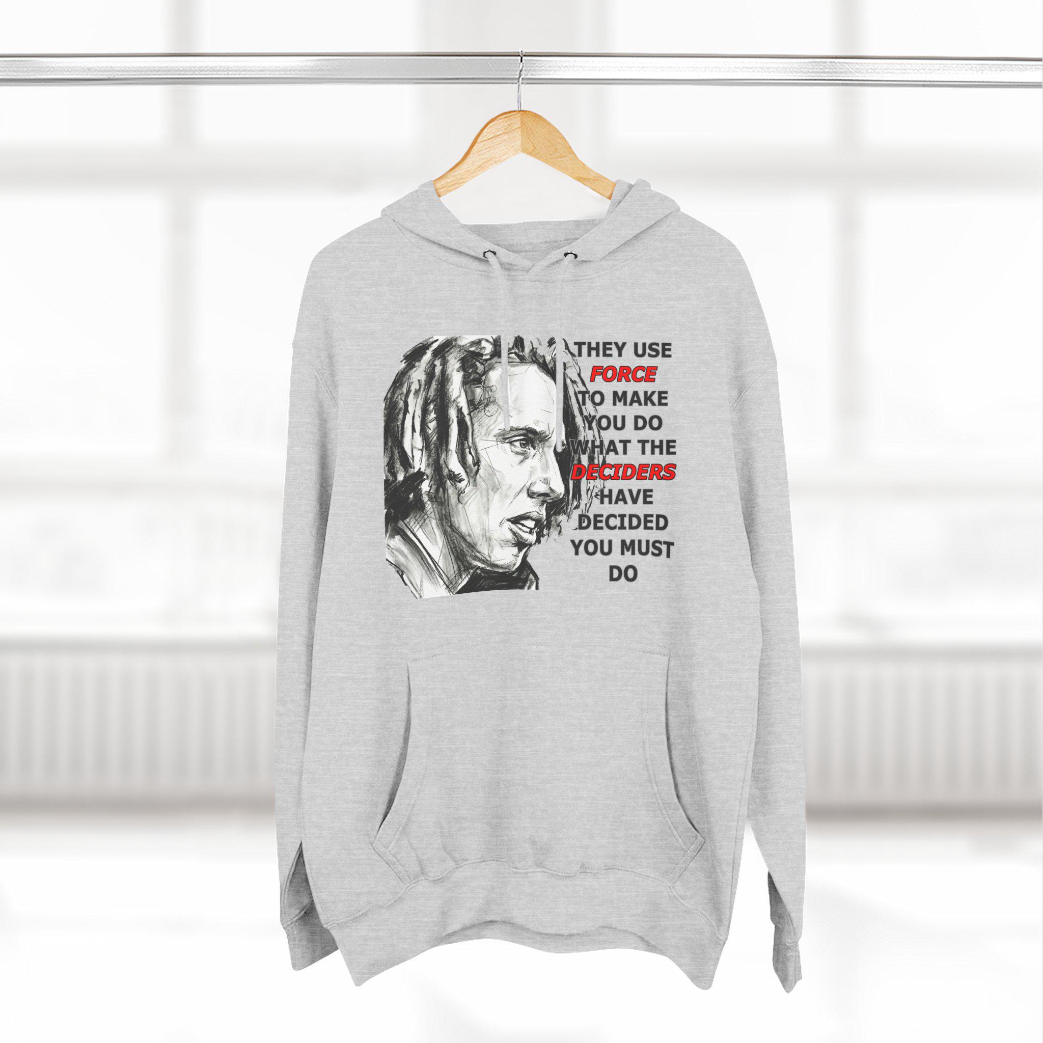 Rage Against the Machine Sketch Resistance Hoodie | Zac de la Rocha Quote - View 3